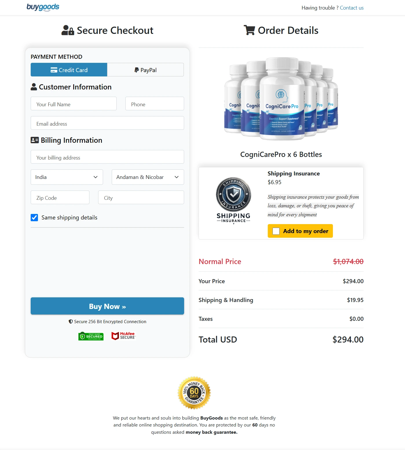 cognicare-pro-secure-checkout-page